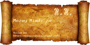 Mezey Mimóza névjegykártya